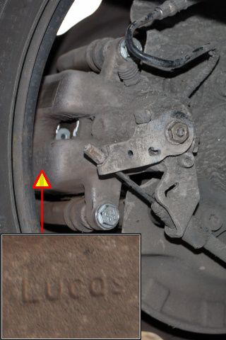 frein arrière type Lucas Peugeot 307