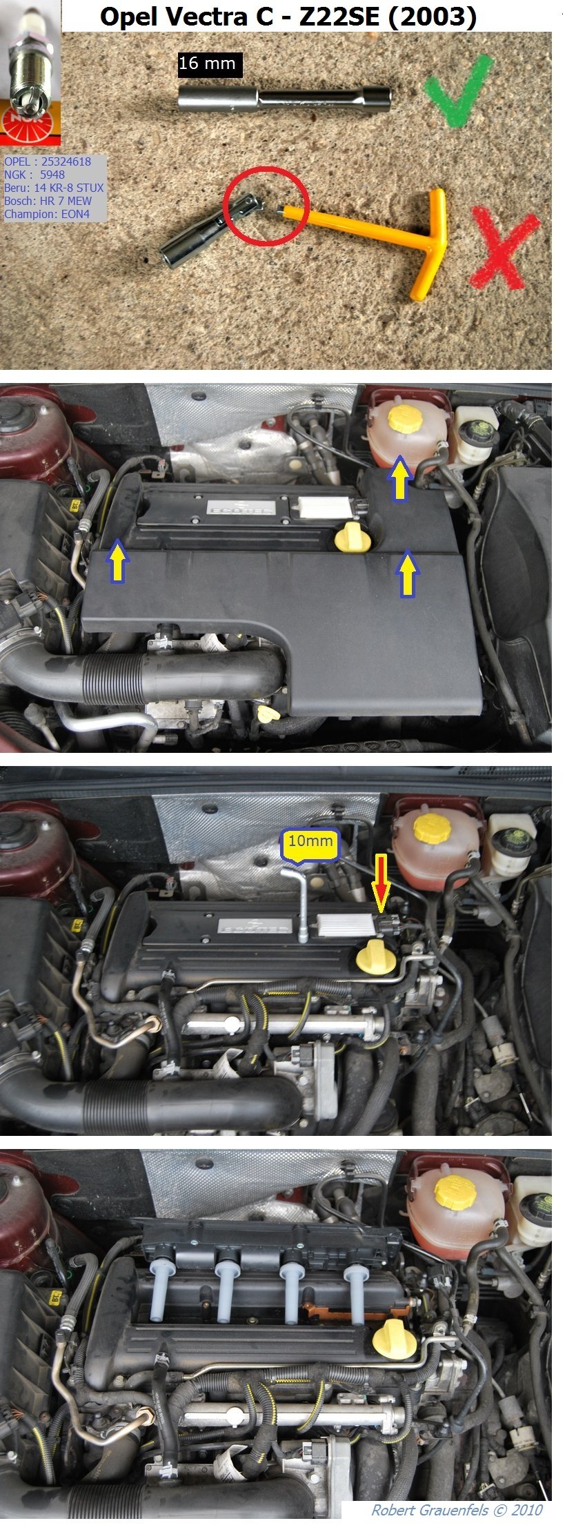 bougies Vectra C 2.2i
